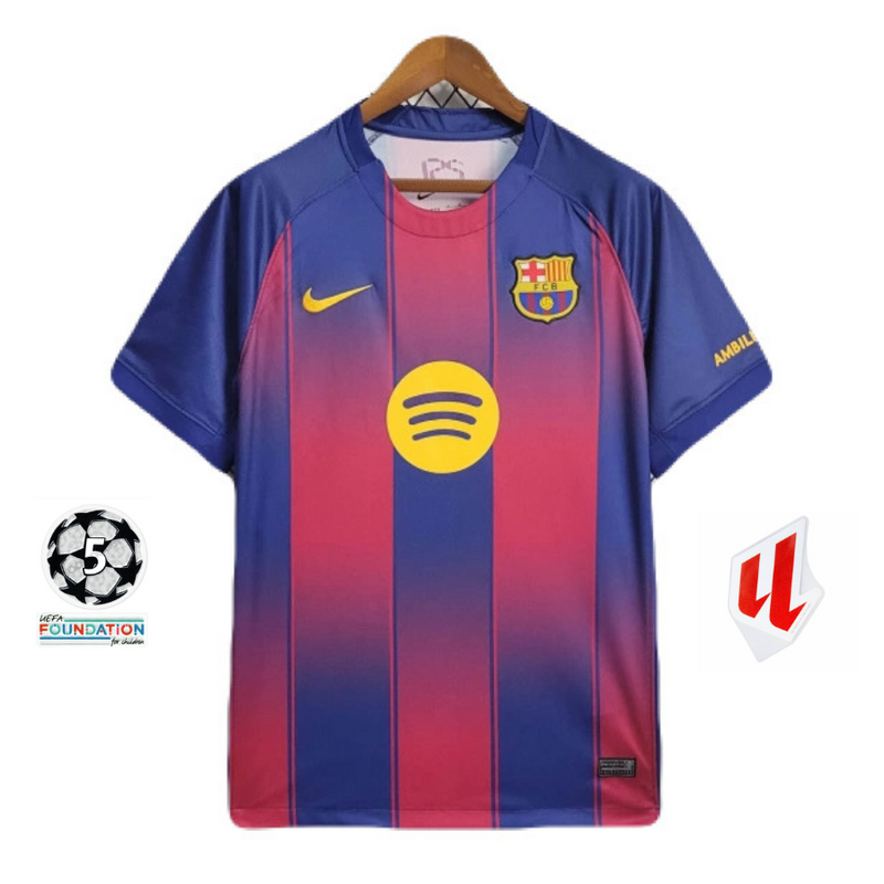 Camiseta Barcelona I + Parches 25/26 Hombre