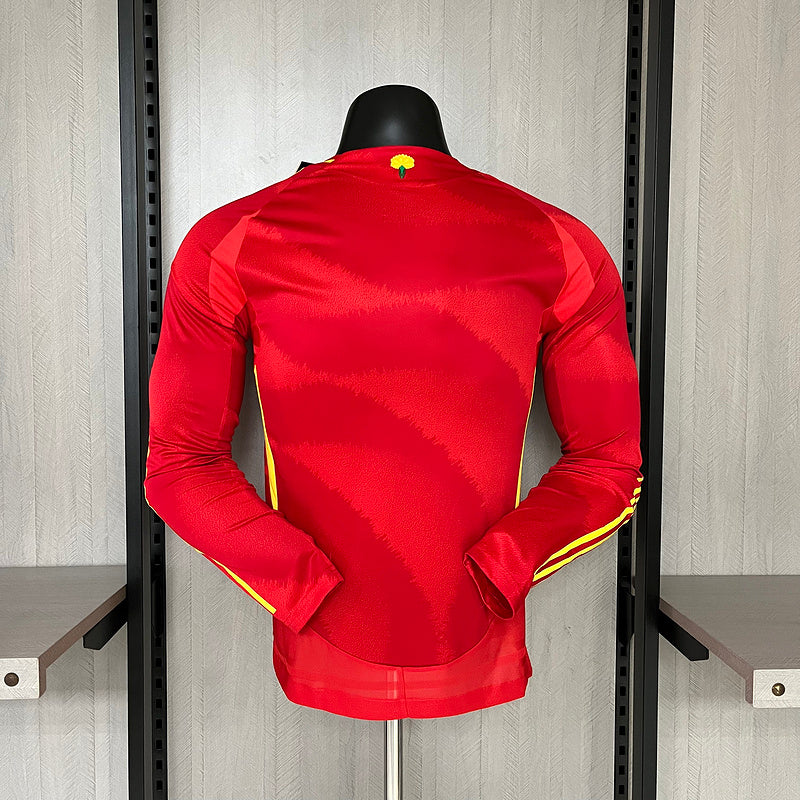 CAMISETA ESPAÑA I EURO MANGA LARGA 24/25 HOMBRE (VERSIÓN JUGADOR)